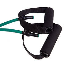 Еспандер трубчастий з ручками з дверним фіксатором FI-2659-G 15LB (латекс,d-9x6мм, l-120 см, зелений) Код, фото 2