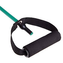Еспандер трубчастий з ручками з дверним фіксатором FI-2659-G 15LB (латекс,d-9x6мм, l-120 см, зелений) Код, фото 3