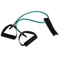 Еспандер трубчастий з ручками з дверним фіксатором FI-2659-G 15LB (латекс,d-9x6мм, l-120 см, зелений) Код, фото 4