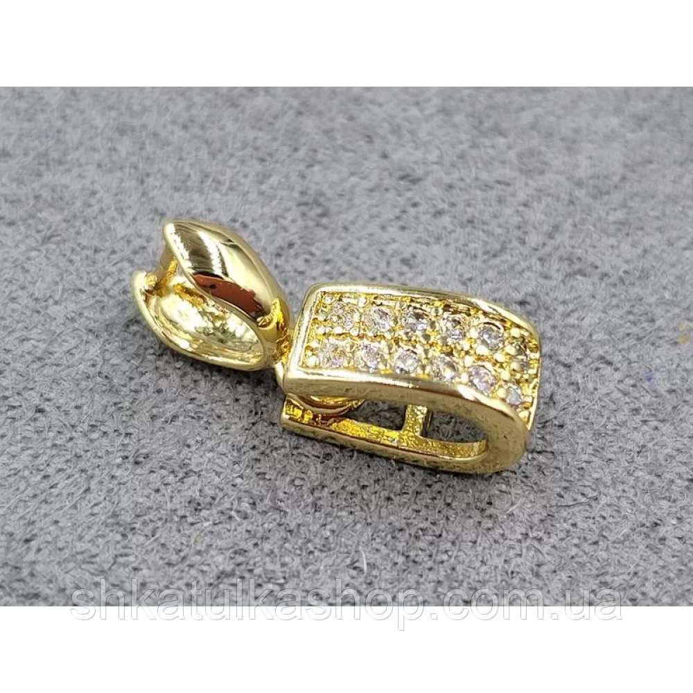 Тримач для намистин 4,8*18мм, колір лимонне золото, гіпоалергенний сплав, фото 1