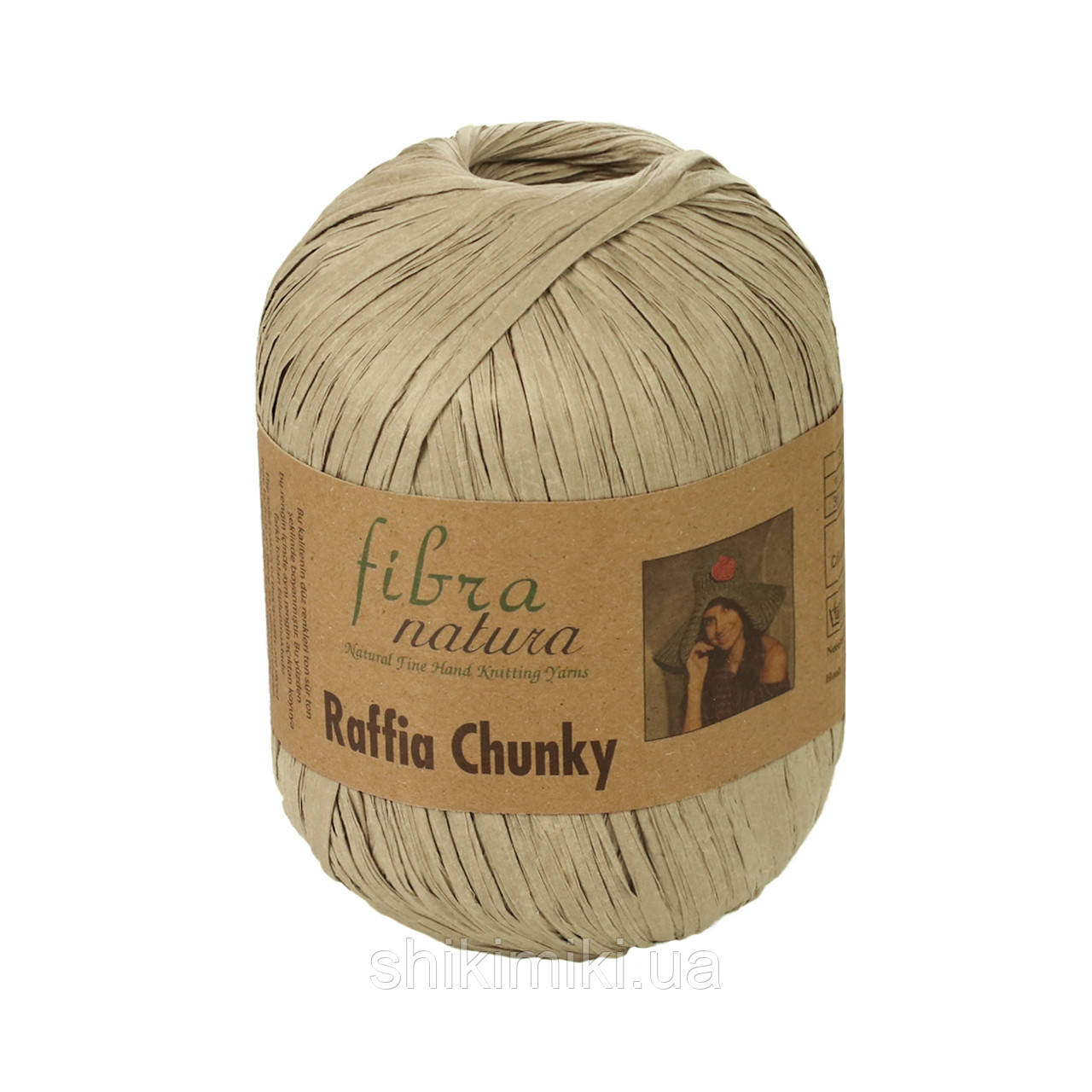Пряжа Raffia Fibranatura Chunky, колір Матча, фото 1