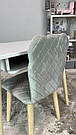 Дитячий білий стіл і стілець м'який сірий мішка велюр. Для дітей 1 групи зросту (100-115см), фото 3