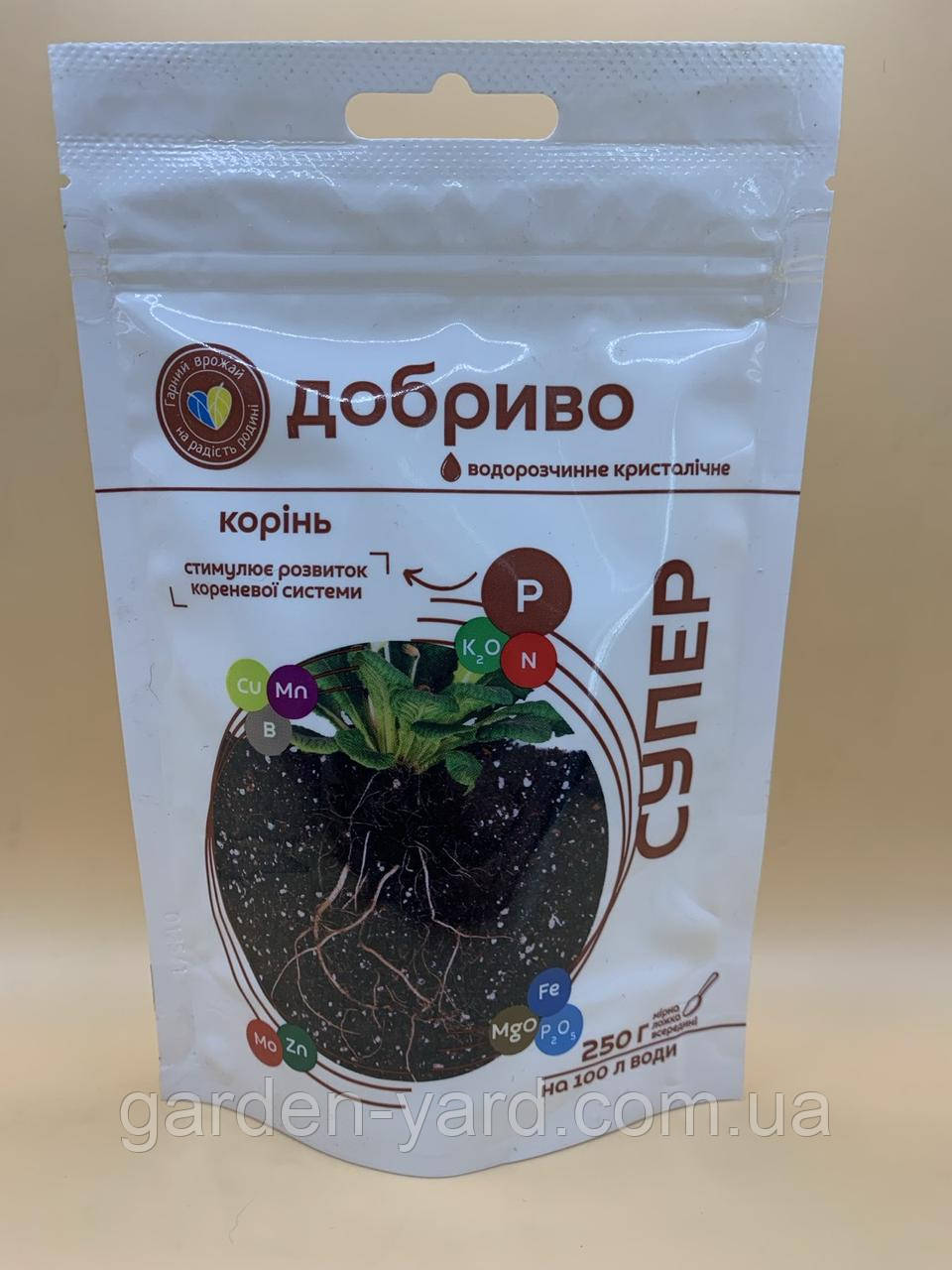 Водорозчинне супер добриво Корінь 250г. Сімейний Сад Україна