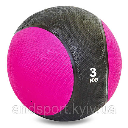 М'яч медичний медбол Record Medicine Ball C-2660-3 3кг кольори в асортименті Код C-2660-3, фото 1