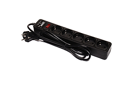Мережевий фільтр, подовжувач з USB2 Optima Base 5 1,5m BLACK провід 3*0,75мм2  ax-1264
