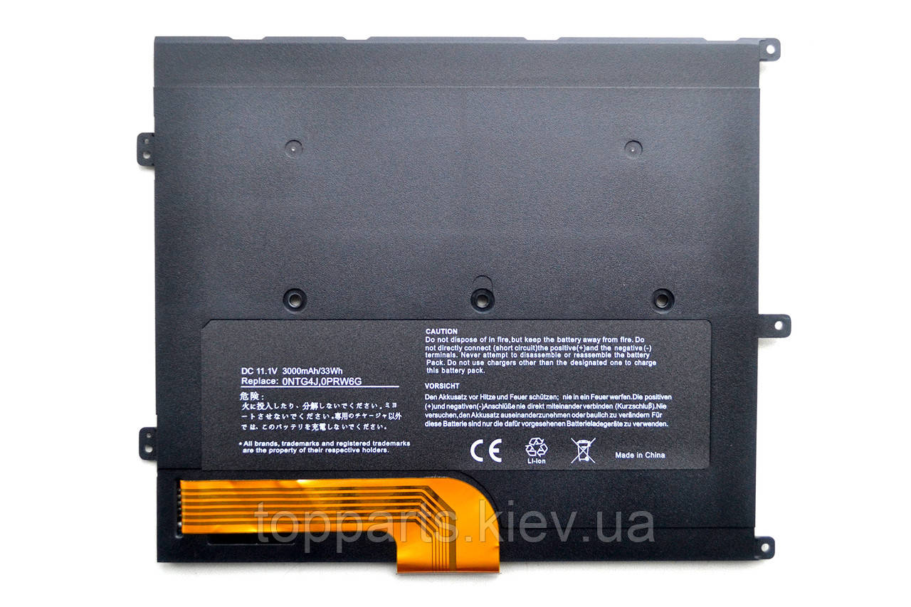 Батарея для ноутбука Dell Vostro V13 T1G6P, 3000mAh (31Wh), 3cell, 11.1V, Li-ion, чорна, фото 1