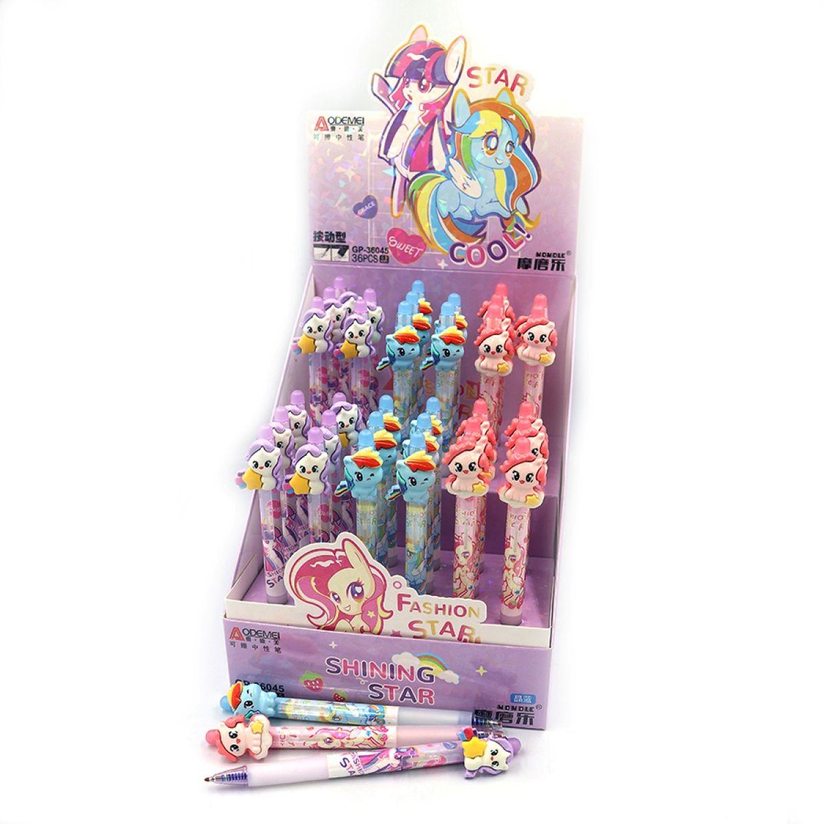 Ручка гель Пиши-стирай автомат. з насадкою GP-36045 SHINING STAR синя