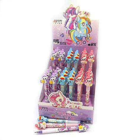 Ручка гель Пиши-стирай автомат. з насадкою GP-36045 SHINING STAR синя, фото 1