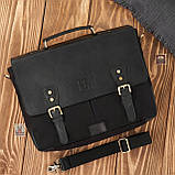 Чоловіча сумка через плече коричнева молодіжна вінтажна шкіряна Paolo Peruzzi, фото 9