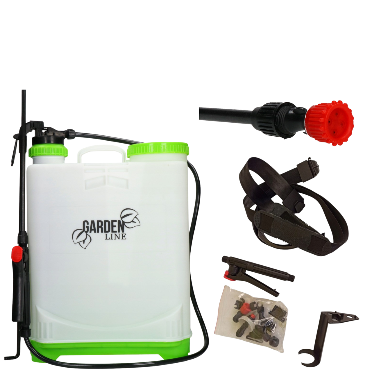 Ранцевий обприскувач Garden Line AOK5061 на 16 л для догляду за садом та городом із зручною ручкою та розпилювачем., фото 1