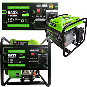 Інверторний бензиновий генератор Bass Polska BP-5047LX 38 кВт з чотиритактним двигуном та однофазним виходом