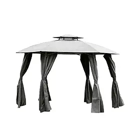 Садовий павільйон Mirpol Gavi діаметр 3.6м із двоярусним навісом для стильного відпочинку на природі