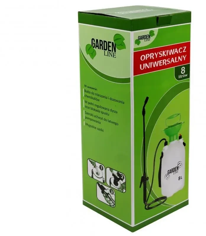 Обприскувач Garden Line AOK2750 з об'ємом 8 літрів та ременем для зручного перенесення