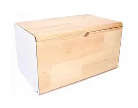 Хлібниця Chomik NEL5095 з відкидною бамбуковою кришкою та рецептом домашнього хліба