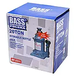 Пляшковий домкрат Bass Polska 3311 20т низькопрофільний професійний підйомник для СТО з високою стабільністю та вантажопідйомністю, фото 5