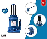 Пляшковий домкрат Bass Polska 3311 20т низькопрофільний професійний підйомник для СТО з високою стабільністю та вантажопідйомністю, фото 7