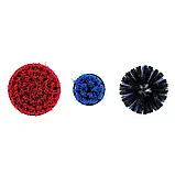 Набір нейлонових щіток для чищення автомобіля Bass Polska 2952 (3 шт) на шуруповерт, фото 5