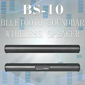 Компактна Bluetooth акустична система BS-10 з потужним стереозвуком для ТБ та ПК
