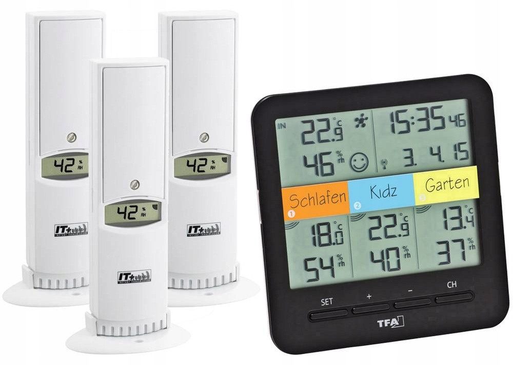 Цифровий термогігрометр TFA Klima&Home WeatherHub 30.3060.01.IT | Вимірювання температури та вологості, Контроль клімату вдома