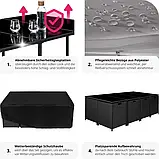 Комплект меблів із ротанга Palma 8+4+1, чорно-сірий колір, фото 4