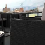 Комплект меблів із ротанга Palma 8+4+1, чорно-сірий колір, фото 2