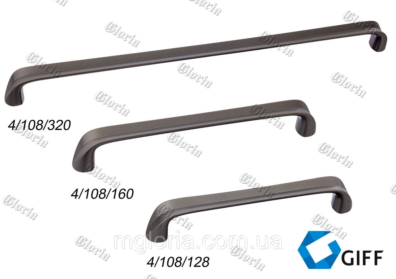 Ручки меблеві Giff 4/108  титан матовий