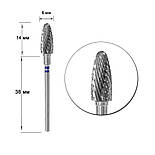 Твердосплавна фреза Staleks Pro Кукурудза з синьою насічкою для лівші EXPERT 6 х 14 мм, фото 2