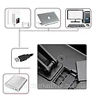 Косметичне дзеркало потрійне з підсвіткою, від USB, Чорний / Дзеркало для макіяжу / Дзеркало настільне, фото 6