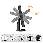 Косметичне дзеркало потрійне з підсвіткою, від USB, Чорний / Дзеркало для макіяжу / Дзеркало настільне, фото 4