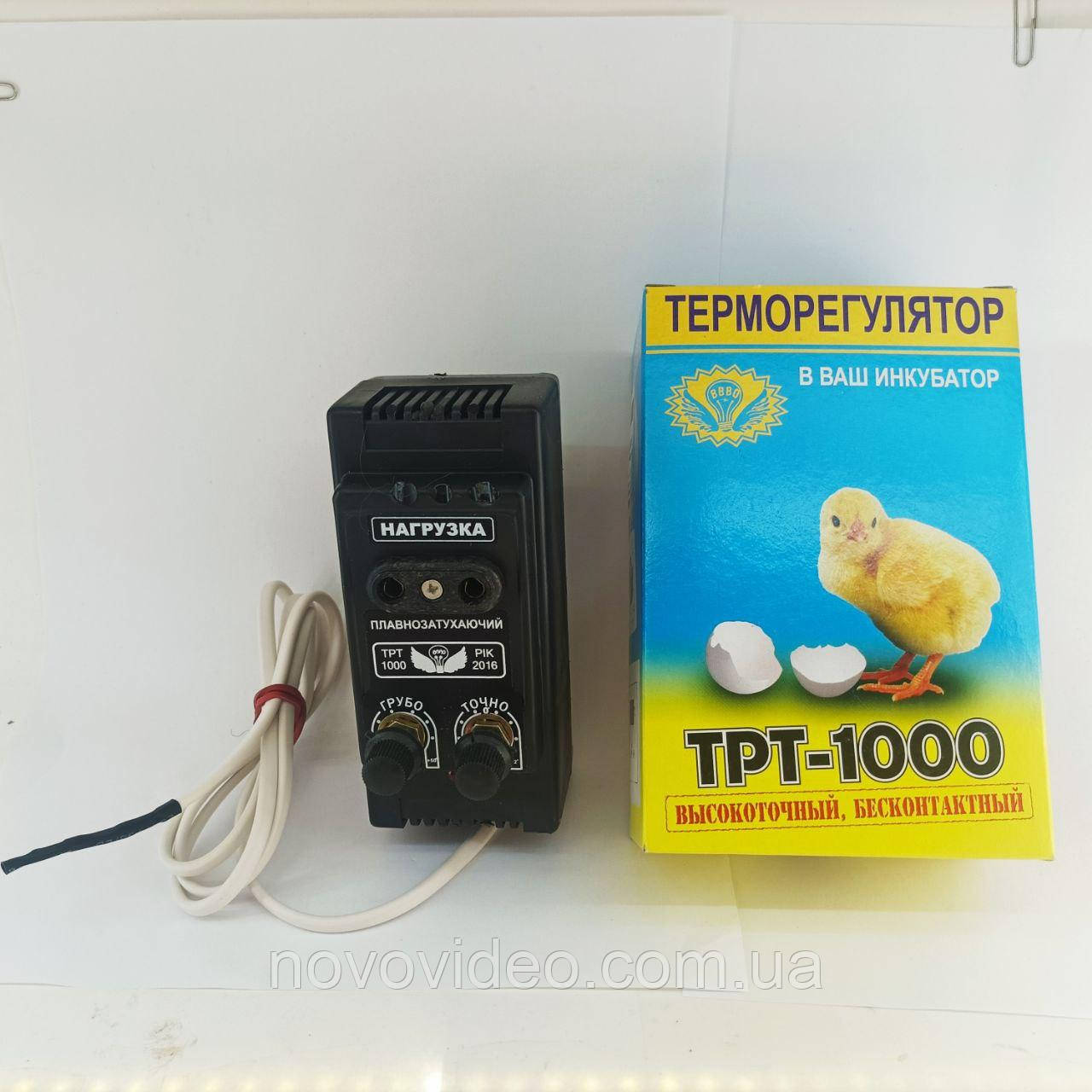 Тиристорний Терморегулятор ТРТ-1000 з датчиком для інкубаторів і брудерів (до 1 кВт)