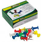 Кнопка цвяшок (колорові) 4Office 25 шт/уп.