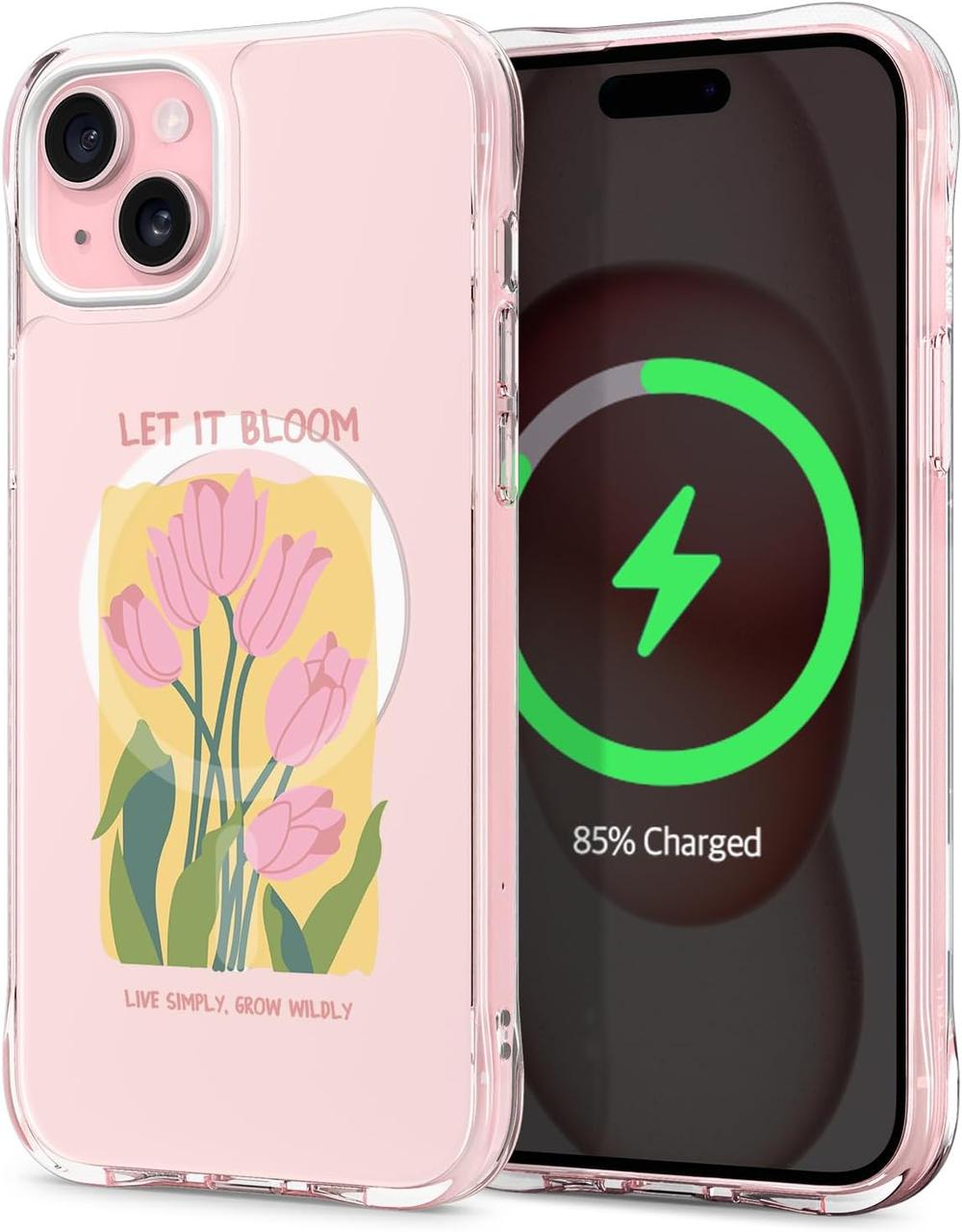 Чохол Spigen Cyrill UltraSheer MagSafe Tulips Yellow для iPhone 15, фото 1