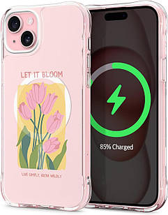 Чохол Spigen Cyrill UltraSheer MagSafe Tulips Yellow для iPhone 15