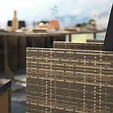 Меблі для відпочинку з ротангу Palma, натуральний/темно-сірий колір, фото 3