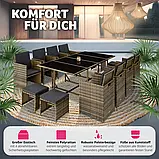 Меблі для відпочинку з ротангу Palma, натуральний/темно-сірий колір, фото 9