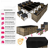 Меблі для відпочинку з ротангу Palma, натуральний/темно-сірий колір, фото 6