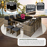 Меблі для відпочинку з ротангу Palma, натуральний/темно-сірий колір, фото 10