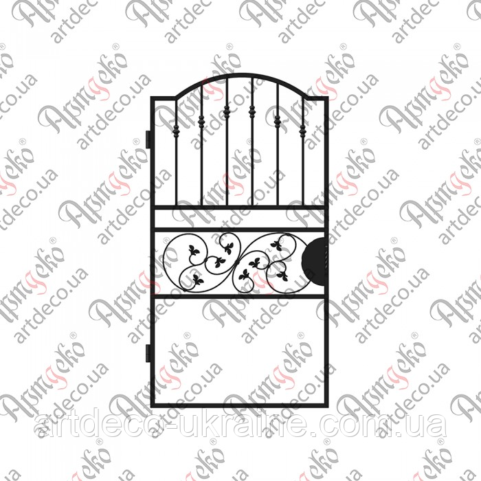 Кована хвіртка 1880х1000.(КД-10)  КОМПЛЕКТ ЕЛЕМЕНТІВ, фото 1