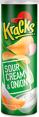 Чіпси Kracks Сметана та цибуля в пакованні як Pringles 160 г