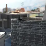 Комплект обідній плетений Palma, натуральний/ світло-сірий колір, фото 3