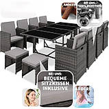 Комплект обідній плетений Palma, натуральний/ світло-сірий колір, фото 5