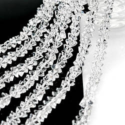 Намистини Swarovski ограновування трикутник 2 мм 22 см (+-148 шт.) Прозорий