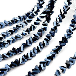Намистини Swarovski ограновування трикутник 3 мм 27 см (+-130 шт.) Синій темний металік