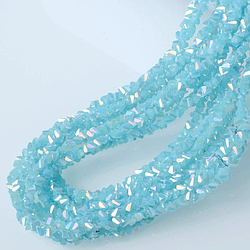 Намистини Swarovski ограновування трикутник 3 мм 30 см (+-130 шт.) Небесний АВ