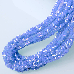 Намистини Swarovski огранювання трикутник 4 мм Ø 1 мм 35 см (+-130 шт.) Синій АВ