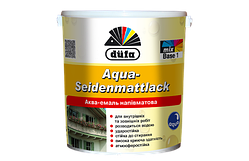 Аква-емаль DUFA  AQUA-SEIDENMATTLACK (ДЮФА) 2.5л напівматова біла