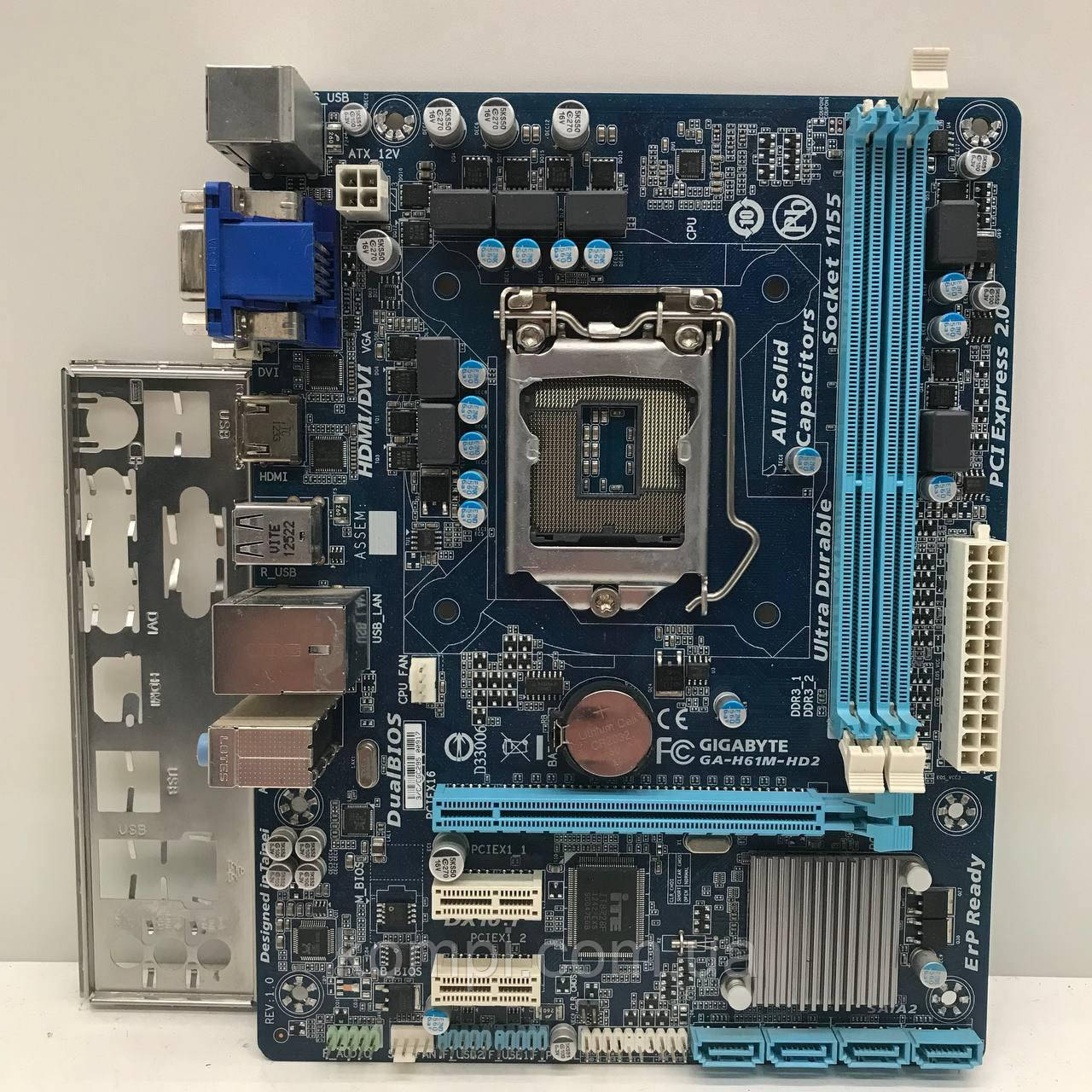 Материнська плата s1155 GIGABYTE GA-H61M-HD2 (Socket 1155,DDR3,б/у)