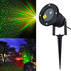 Лазерний новорічний проектор laser light № 85 / Вуличний вологостійкий проектор