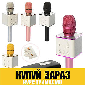 Бездротовий мікрофон (акумулятор, USB, Bluetooth, у футлярі) Q7 Сірий