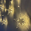 Гірлянда Штора, від мережі, 2,5 м, 12 зірок, Біла / Гірлянда світлодіодна штора / Зіркопад / Новорічна гірлянда, фото 7